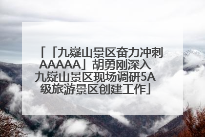 「九嶷山景区奋力冲刺AAAAA」胡勇刚深入九嶷山景区现场调研5A级旅游景区创建工作