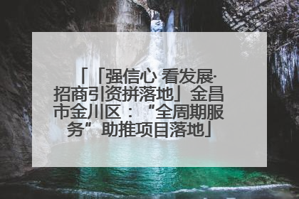 「强信心 看发展·招商引资拼落地」金昌市金川区：“全周期服务”助推项目落地