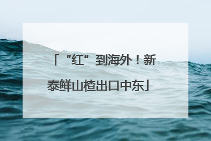 “红”到海外！新泰鲜山楂出口中东