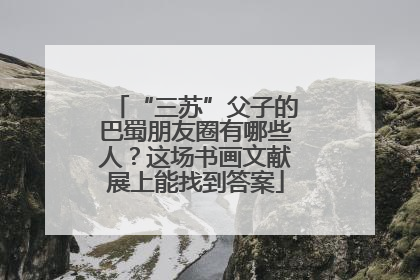 “三苏”父子的巴蜀朋友圈有哪些人？这场书画文献展上能找到答案