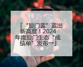 “厦门蓝”蓝出新高度！2024年度厦门生态“成绩单”发布→