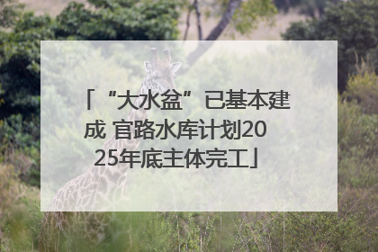 “大水盆”已基本建成 官路水库计划2025年底主体完工