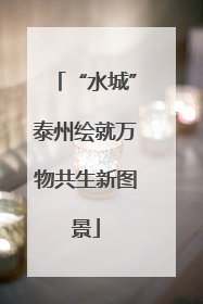 “水城”泰州绘就万物共生新图景