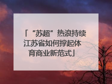 “苏超”热浪持续 江苏省如何撑起体育商业新范式