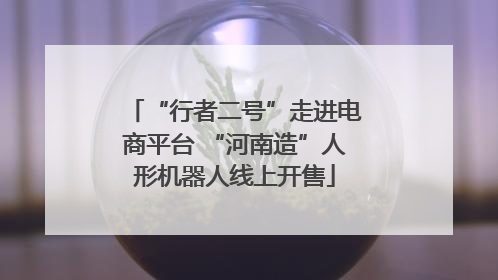 “行者二号”走进电商平台 “河南造”人形机器人线上开售