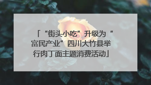 “街头小吃”升级为“富民产业”四川大竹县举行肉丁面主题消费活动