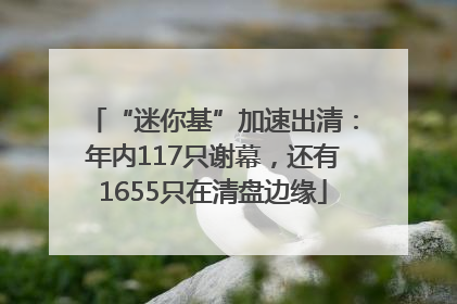 “迷你基”加速出清：年内117只谢幕，还有1655只在清盘边缘