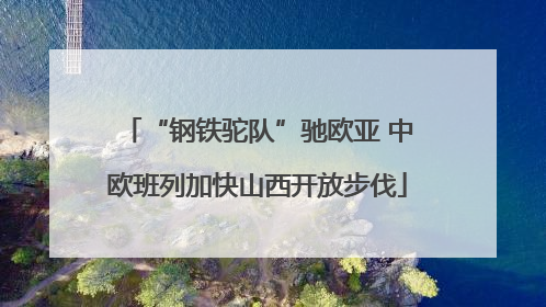 “钢铁驼队”驰欧亚 中欧班列加快山西开放步伐