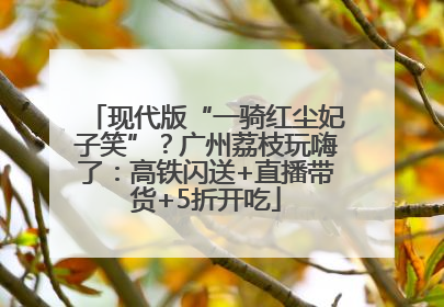 现代版“一骑红尘妃子笑”？广州荔枝玩嗨了：高铁闪送+直播带货+5折开吃