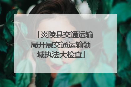 炎陵县交通运输局开展交通运输领域执法大检查