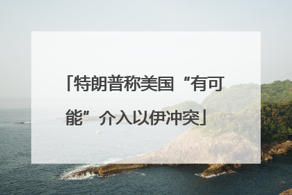 特朗普称美国“有可能”介入以伊冲突