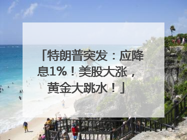 特朗普突发：应降息1%！美股大涨，黄金大跳水！