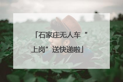 石家庄无人车“上岗”送快递啦