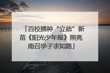 百校播种“立德”新苗《阳光少年报》照亮南召学子求知路