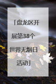 盘龙区开展第38个世界无烟日活动