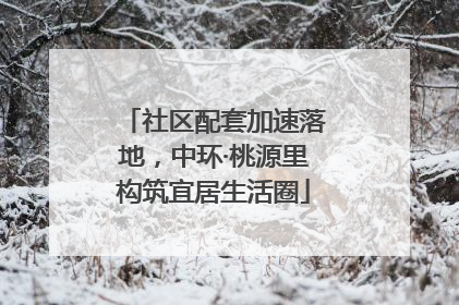 社区配套加速落地，中环·桃源里构筑宜居生活圈