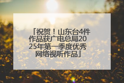 祝贺！山东台4件作品获广电总局2025年第一季度优秀网络视听作品