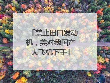 禁止出口发动机，美对我国产大飞机下手