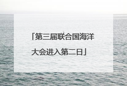 第三届联合国海洋大会进入第二日