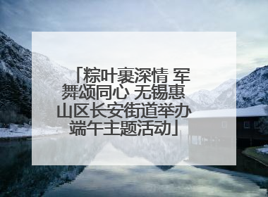 粽叶裹深情 军舞颂同心 无锡惠山区长安街道举办端午主题活动