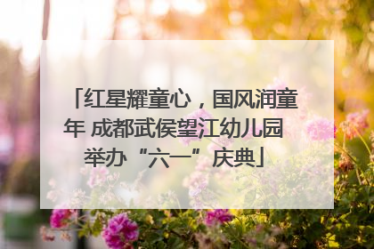 红星耀童心，国风润童年 成都武侯望江幼儿园举办“六一”庆典