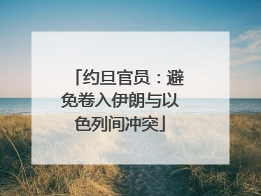 约旦官员：避免卷入伊朗与以色列间冲突