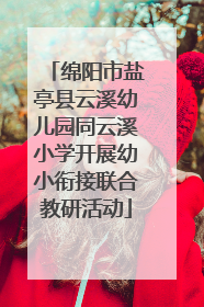 绵阳市盐亭县云溪幼儿园同云溪小学开展幼小衔接联合教研活动