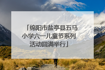 绵阳市盐亭县五马小学六一儿童节系列活动圆满举行