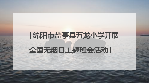 绵阳市盐亭县五龙小学开展全国无烟日主题班会活动