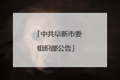 中共阜新市委组织部公告