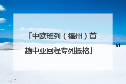 中欧班列（福州）首趟中亚回程专列抵榕