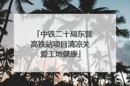 中铁二十局东营高铁站项目清凉关爱工地健康
