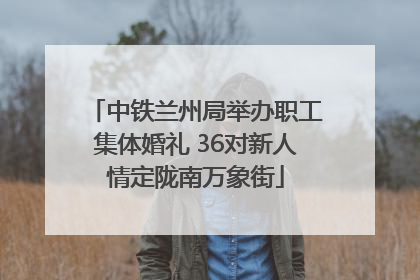 中铁兰州局举办职工集体婚礼 36对新人情定陇南万象街