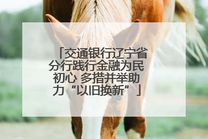 交通银行辽宁省分行践行金融为民初心 多措并举助力“以旧换新”