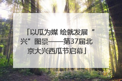以瓜为媒 绘就发展“兴”图景——第37届北京大兴西瓜节启幕