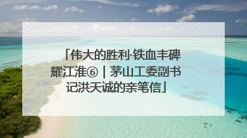 伟大的胜利·铁血丰碑耀江淮⑥｜茅山工委副书记洪天诚的亲笔信