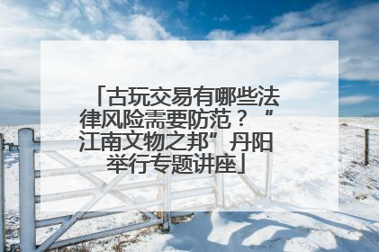 古玩交易有哪些法律风险需要防范？“江南文物之邦”丹阳举行专题讲座