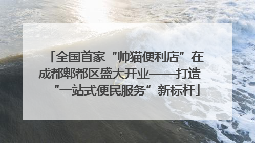 全国首家“帅猫便利店”在成都郫都区盛大开业——打造“一站式便民服务”新标杆