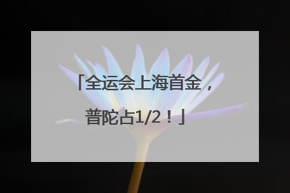 全运会上海首金，普陀占1/2！