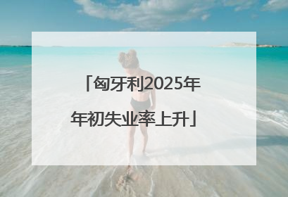 匈牙利2025年年初失业率上升