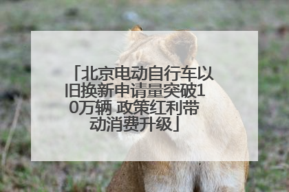 北京电动自行车以旧换新申请量突破10万辆 政策红利带动消费升级