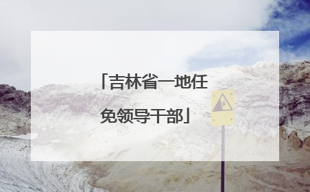 吉林省一地任免领导干部