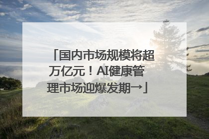 国内市场规模将超万亿元！AI健康管理市场迎爆发期→