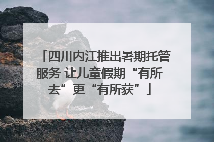 四川内江推出暑期托管服务 让儿童假期“有所去”更“有所获”