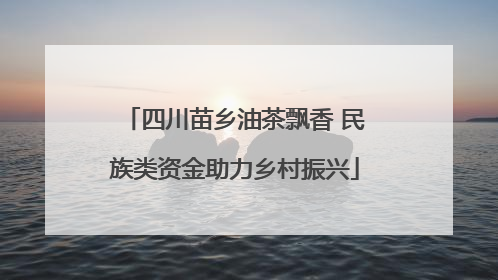 四川苗乡油茶飘香 民族类资金助力乡村振兴