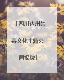 四川达州禁毒文化主题公园揭牌