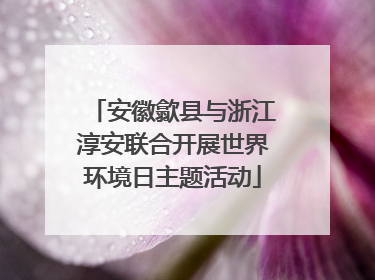 安徽歙县与浙江淳安联合开展世界环境日主题活动