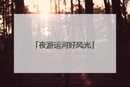 夜游运河好风光