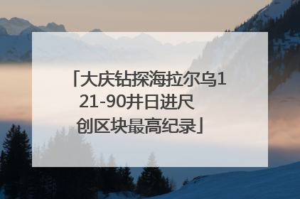大庆钻探海拉尔乌121-90井日进尺 创区块最高纪录