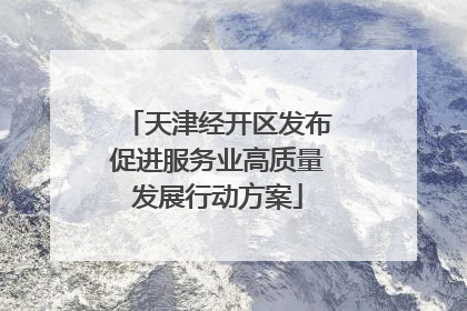 天津经开区发布促进服务业高质量发展行动方案